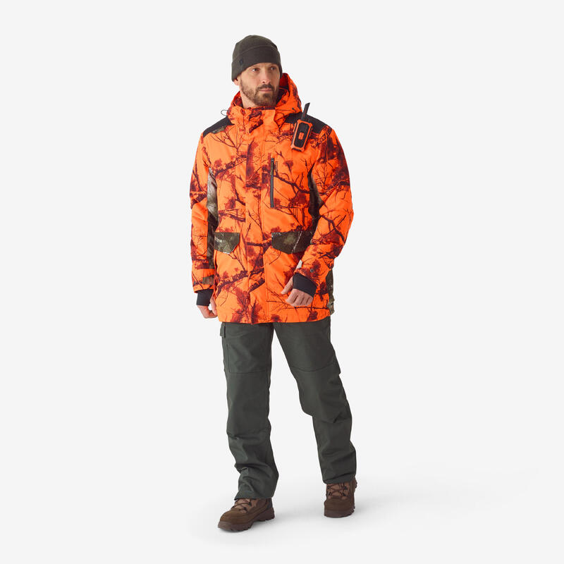 Geacă 500 impermeabilă și călduroasă camo Treemetic fluorescentă Bărbați  