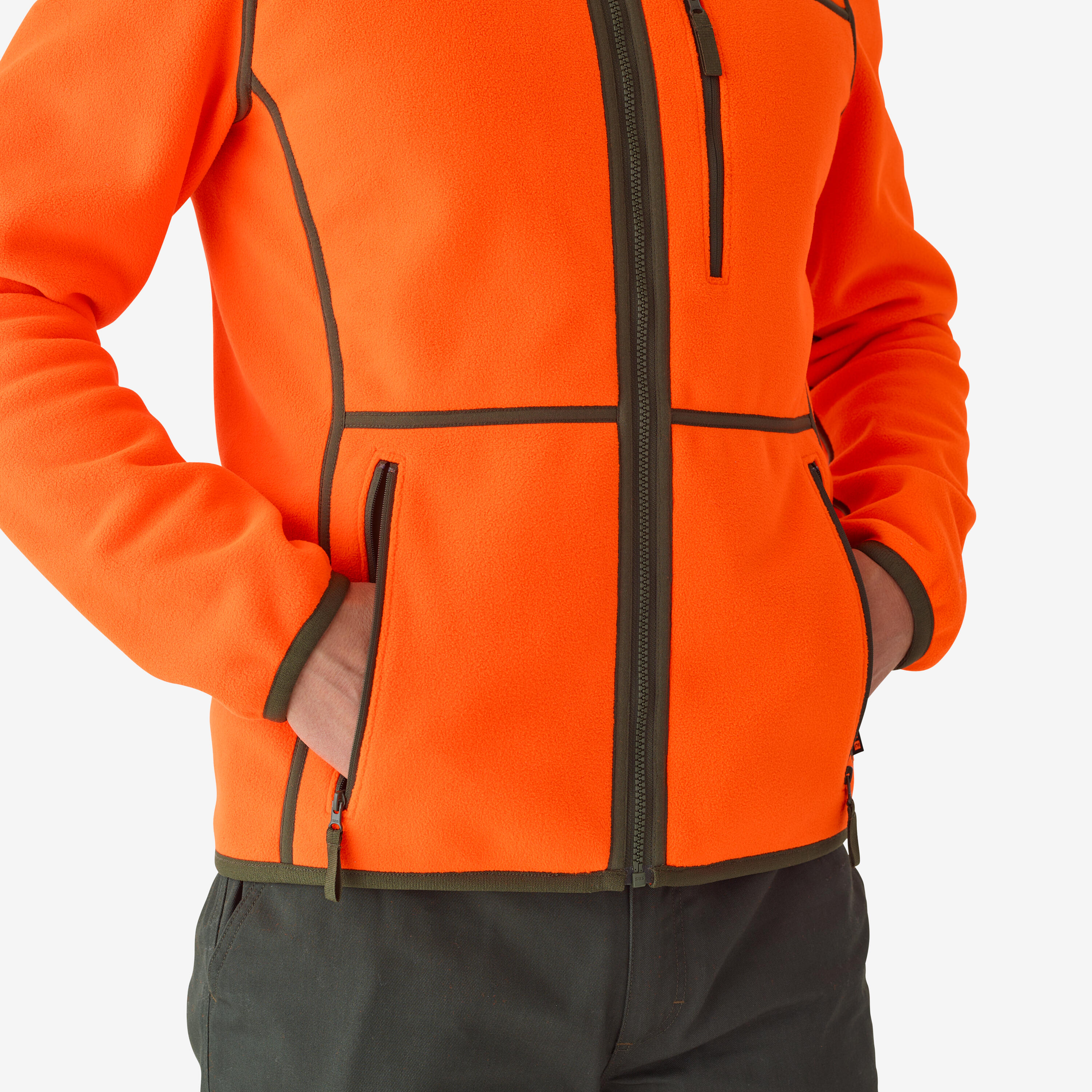 Pile caccia double-face verde-arancione fluo 500 5/7