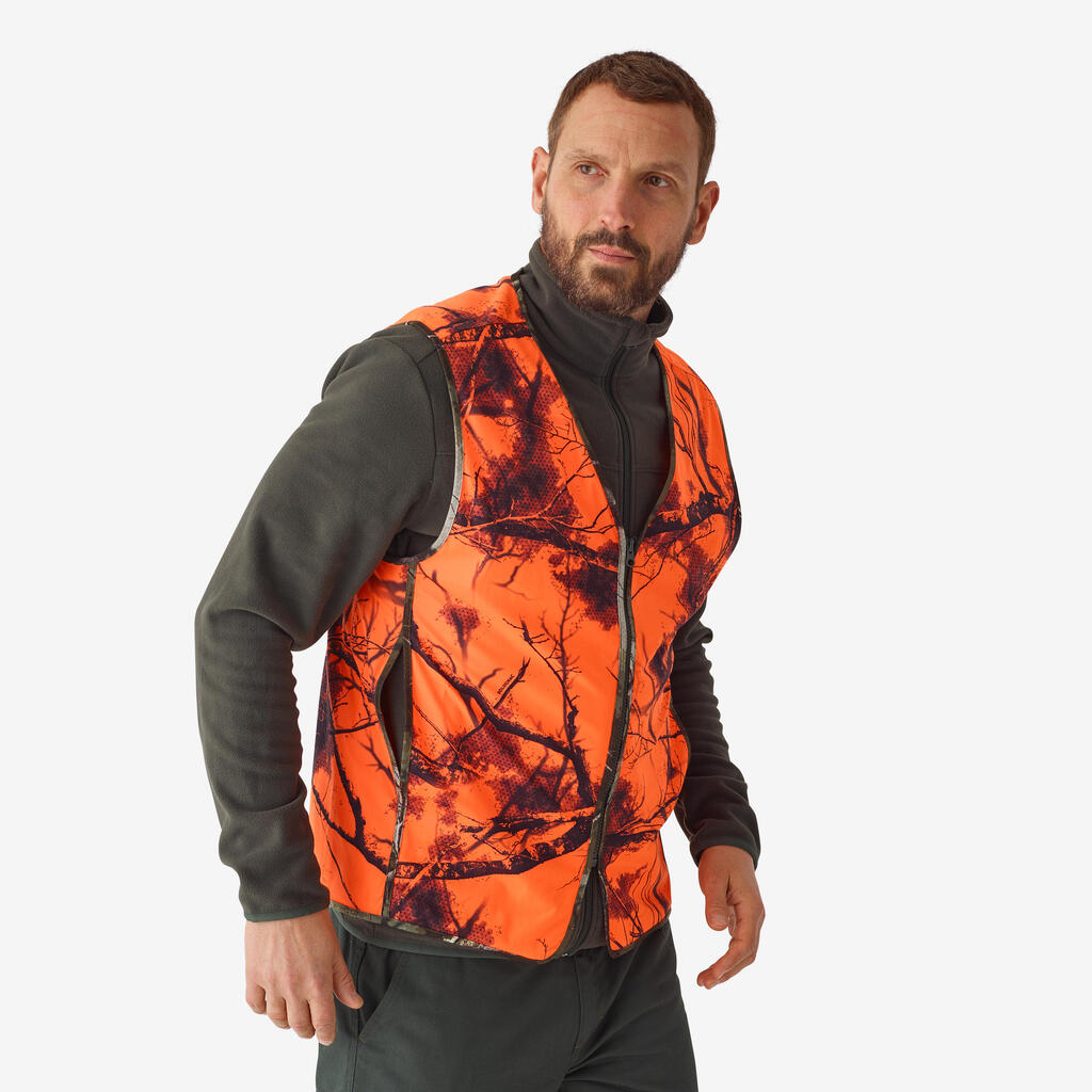 Hunting compact silent waistcoat - treemetic neon