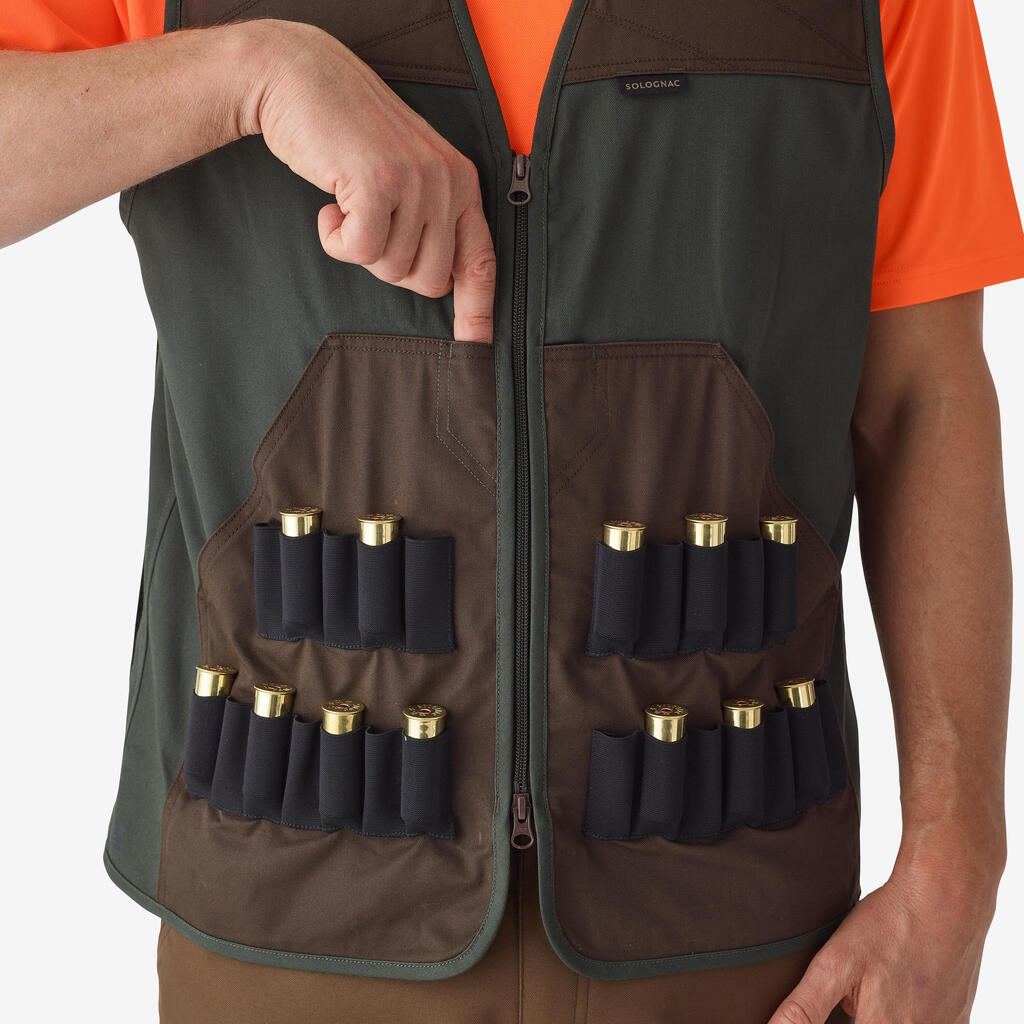 Small game hunting waistcoat 100 two-tone