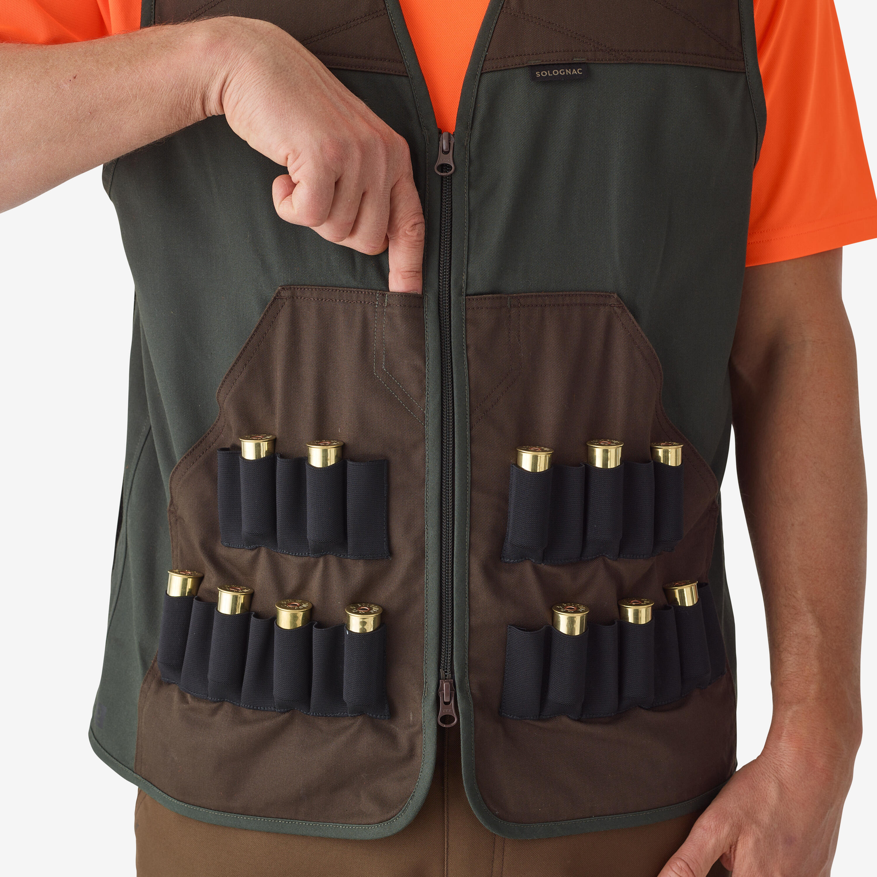 Gilet de chasse au petit gibier bicolore 100 6/6