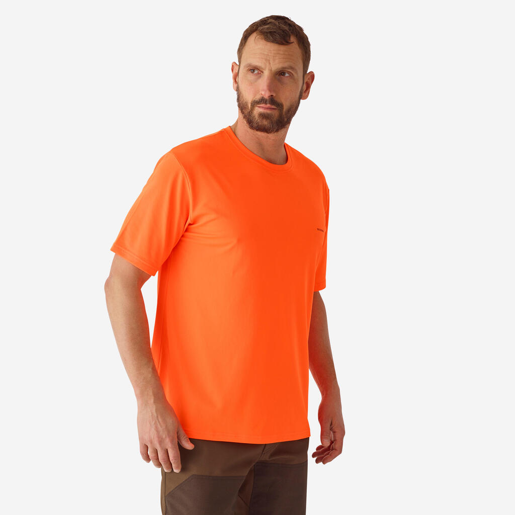 Elpojošs medību T-krekls “300”, neona oranžs