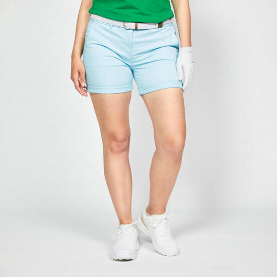Short chino coton golf Femme, MW500 bleu