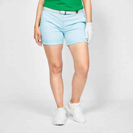 Women's golf chino shorts - MW500 ice blue