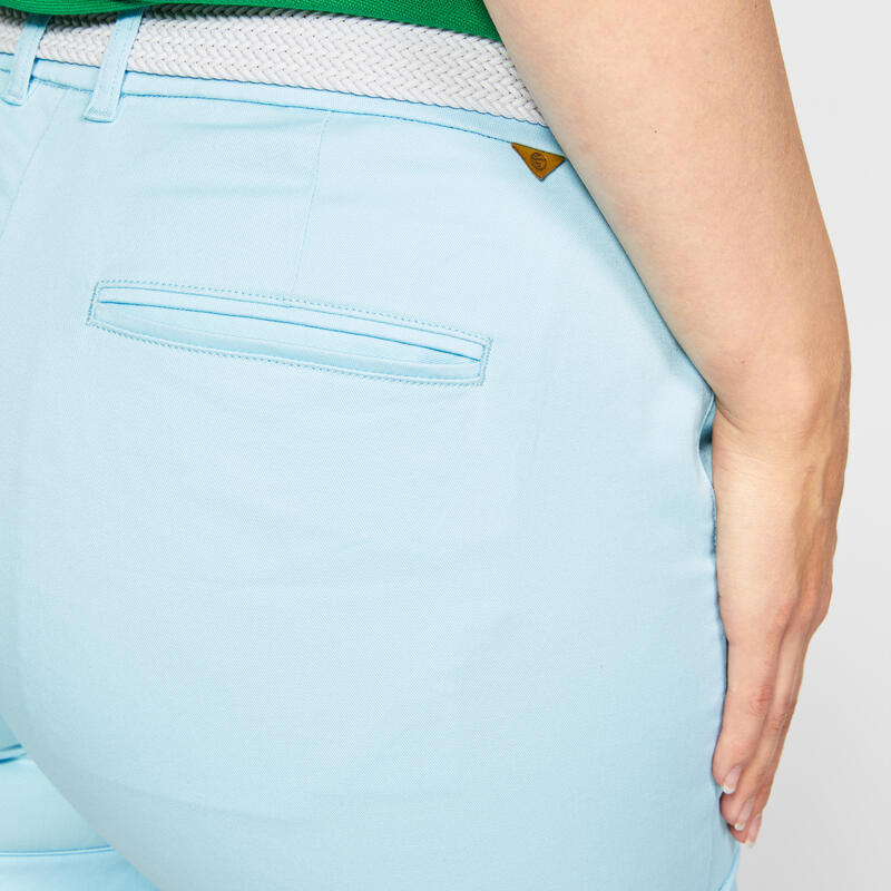 Short chino golf Femme - MW500 bleu banquise