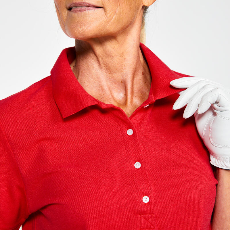 Damen Golf Poloshirt kurzarm - MW500 rot