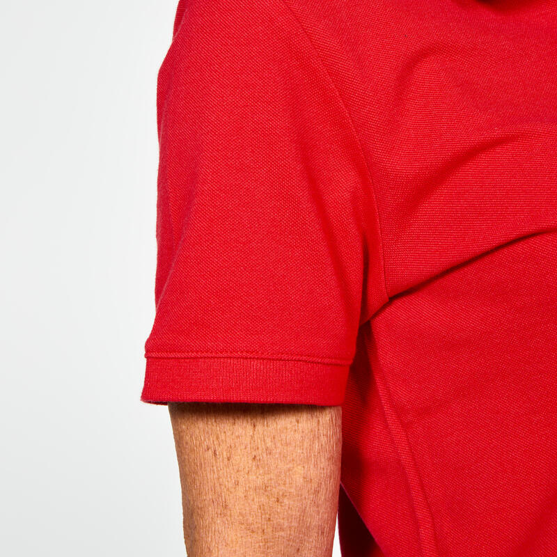 Polo de golf manga curta Mulher - MW500 vermelho