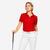 Polo golf en coton polyester manches courtes femme, MW500 rouge
