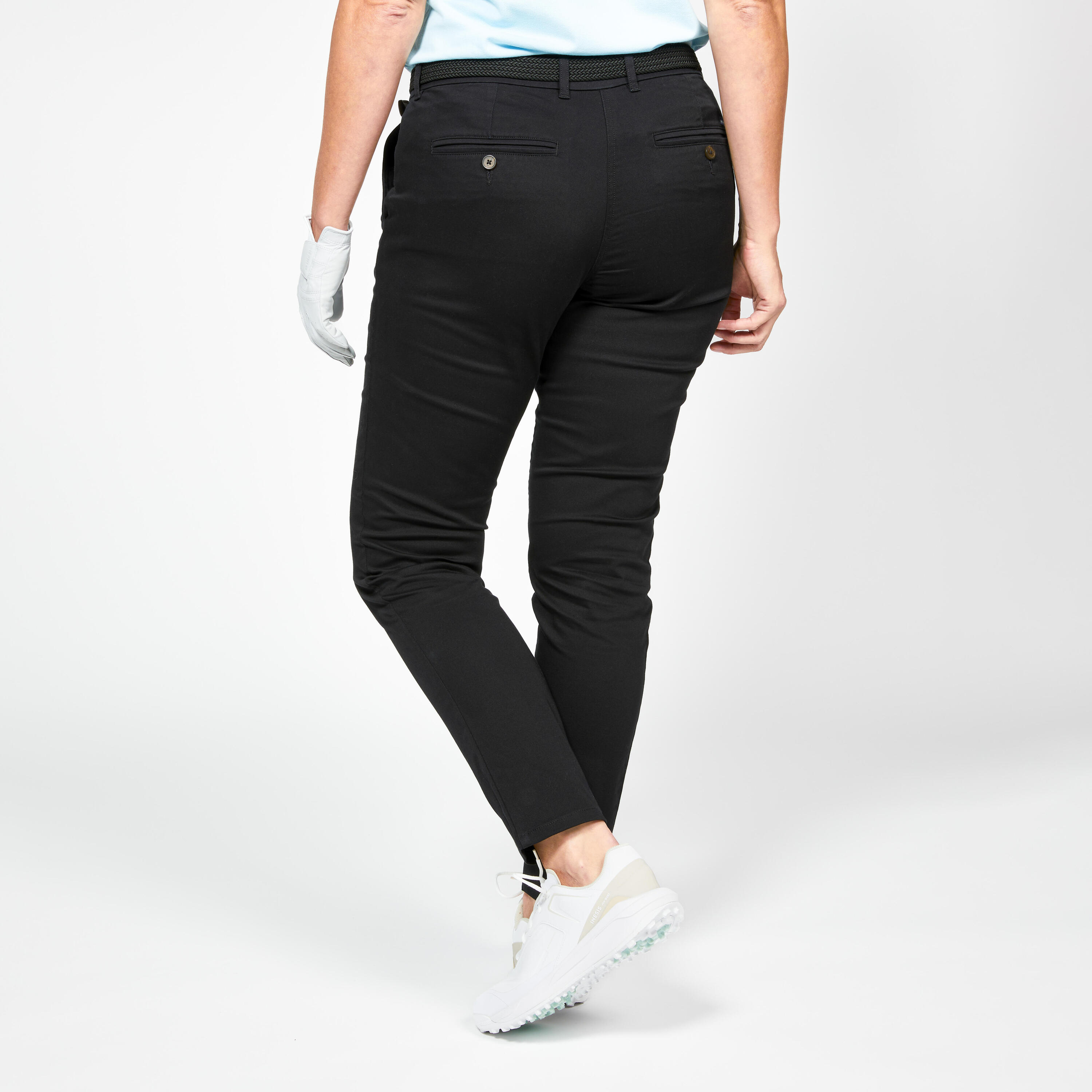 Women's Golf Chino Trousers - MW500 Black 2/4