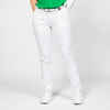 Dámske bavlnené golfové chino nohavice MW500 biele
