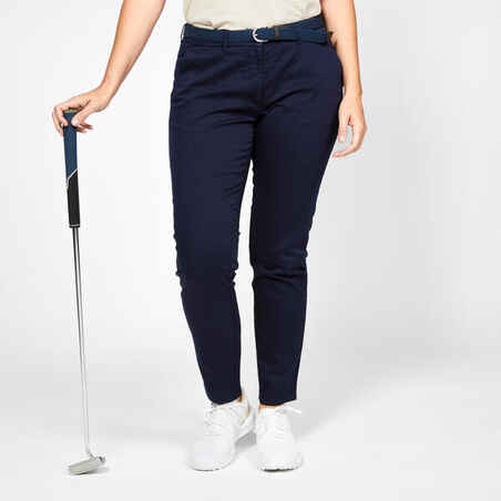 Mornarsko modre ženske hlače za golf MW500