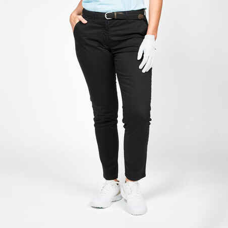 Črne ženske hlače za golf MW500