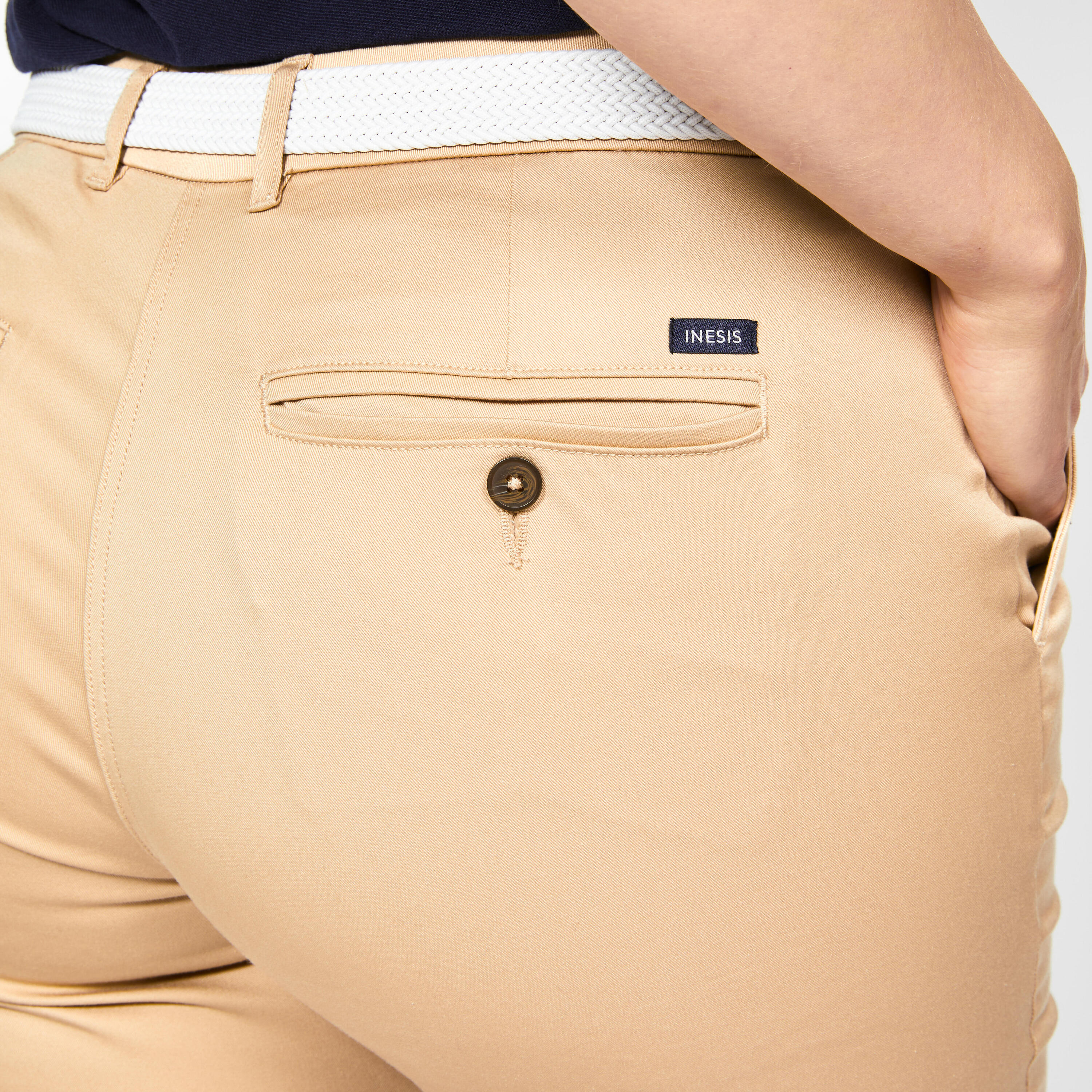 Pantalones chinos golf algodón mujer - MW500 beige 10/24