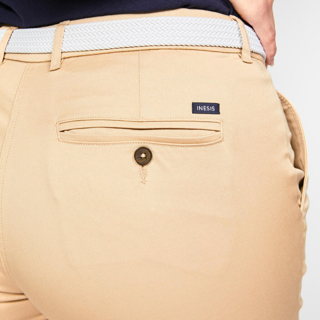 Women's Golf Chino Trousers - MW500 brown