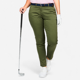 Pantalon chino de golf coton femme, MW500 kaki