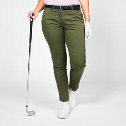 Pantalón chino de golf algodón Mujer - MW500 marrón caqui