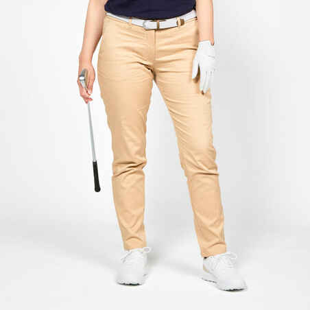Moteriškos golfo kelnės „MW500“, smėlio spalvos