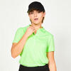 Polo golf manga corta Mujer - WW 500 verde fluo