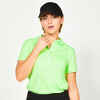 Women's Golf Short-Sleeved Polo Shirt - WW 500 Neon Green