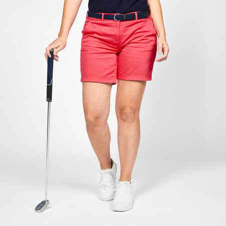 Kratke hlače za golf ženske MW500 ružičaste