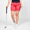 Women's golf chino shorts - MW500 cherry pink