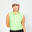 Polo de golf sem mangas Mulher - WW 500 verde fluorescente