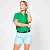 Sieviešu īspiedurkņu golfa polo krekls “MW500”, smaragda zaļš