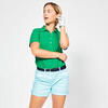 Golfpolo katoen korte mouwen dames MW500 smaragdgroen