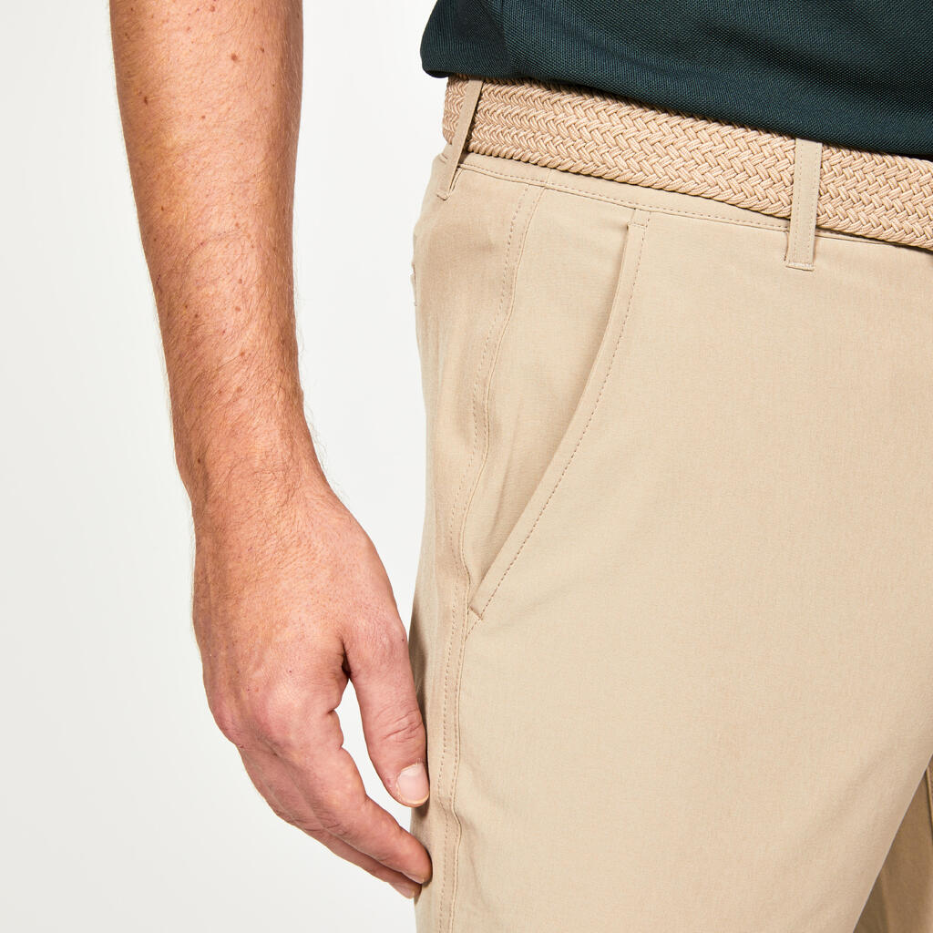 Men's golf trousers - WW 500 dark sand