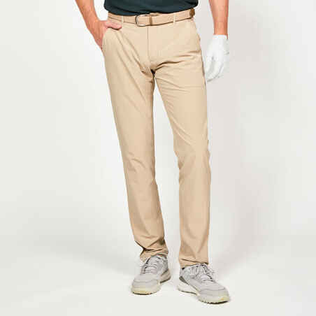Vyriškos golfo kelnės „WW500“, tamsios smėlio spalvos
