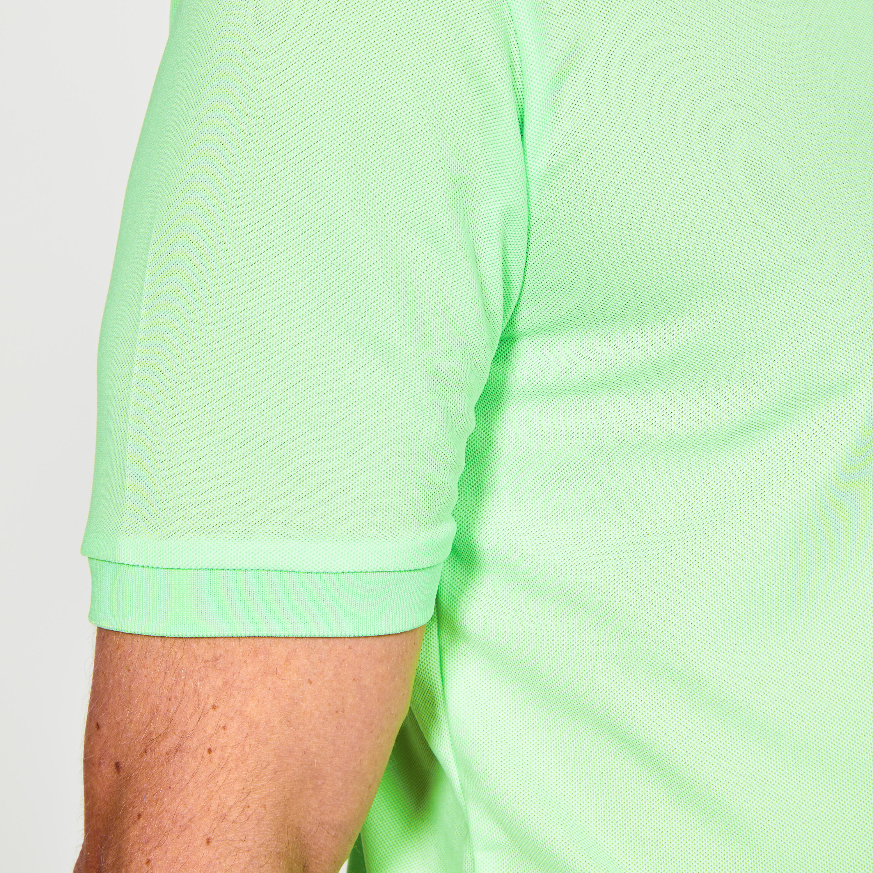 Men's golf short sleeve polo shirt - WW500 neon green 4/5