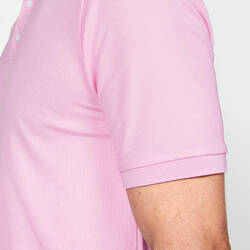 Men's golf short-sleeved polo shirt - WW500 pastel fuchsia