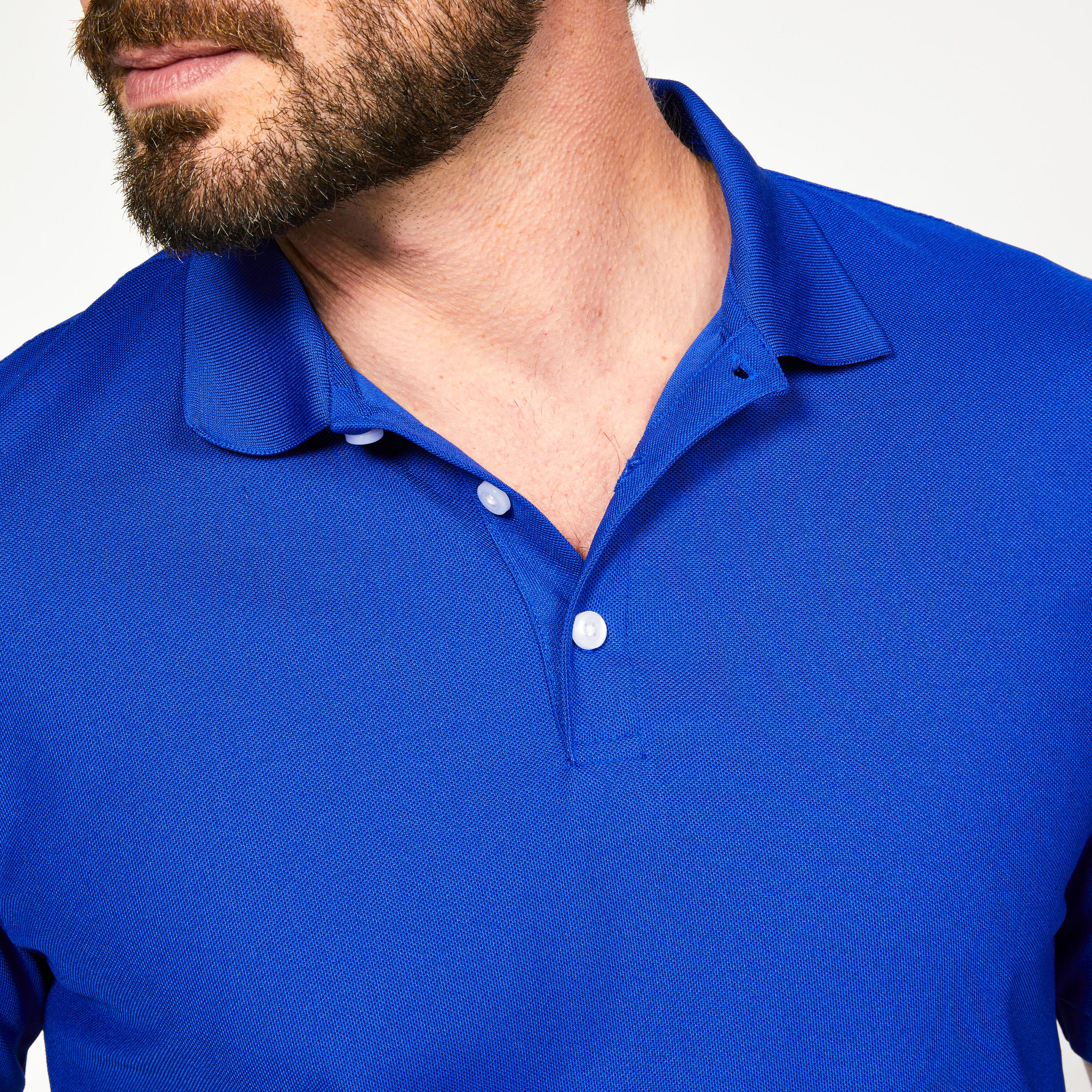 Men's golf short-sleeved polo shirt - WW500 indigo 3/5