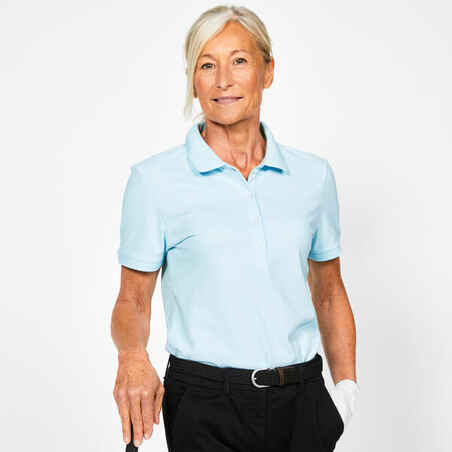 Polo majica za golf ženska MW500 ledeno plava