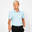 Polo golf en coton manches courtes Femme - MW500 bleu banquise