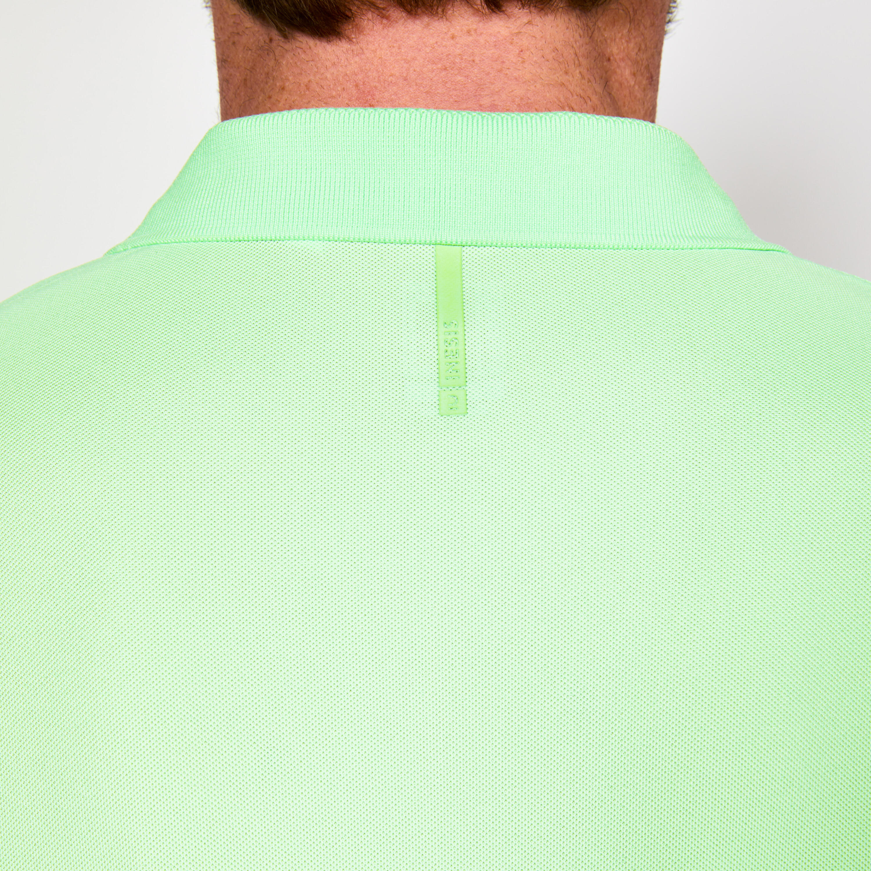Men's golf short sleeve polo shirt - WW500 neon green 2/5