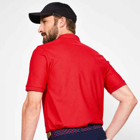 Men's short-sleeved golf polo shirt - WW500 red