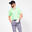 Men's golf short sleeve polo shirt - WW500 neon green