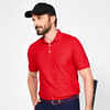 Pánska golfová polokošeľa s krátkym rukávom WW500 červená