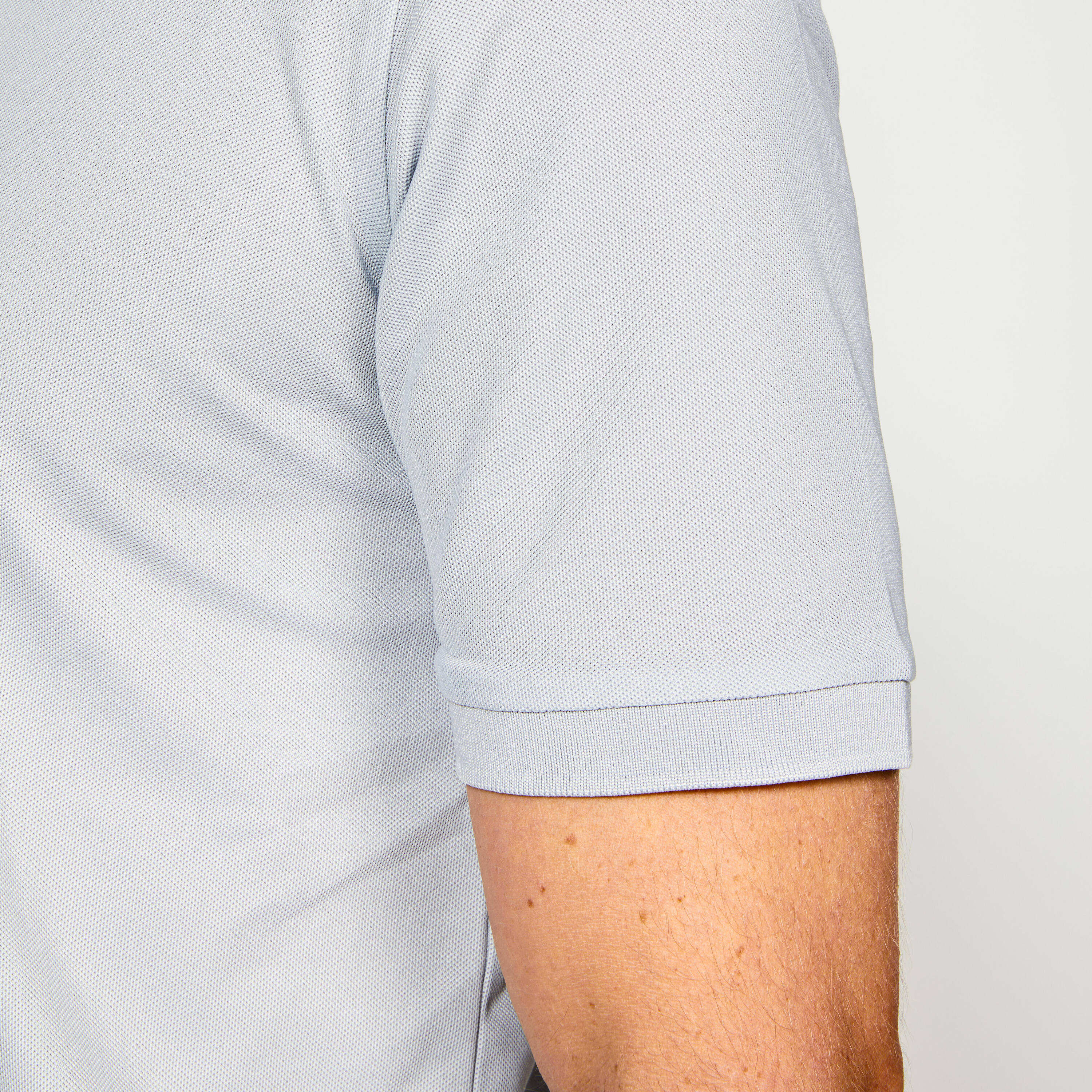 Men's golf short-sleeved polo shirt - WW500 pearl grey -  4