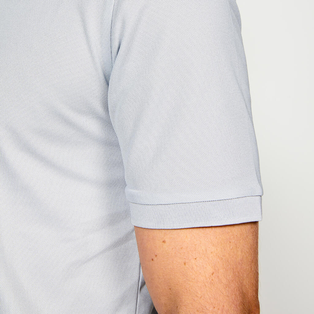 Camiseta Polo Manga Corta Golf Hombre WW500 Gris Perla