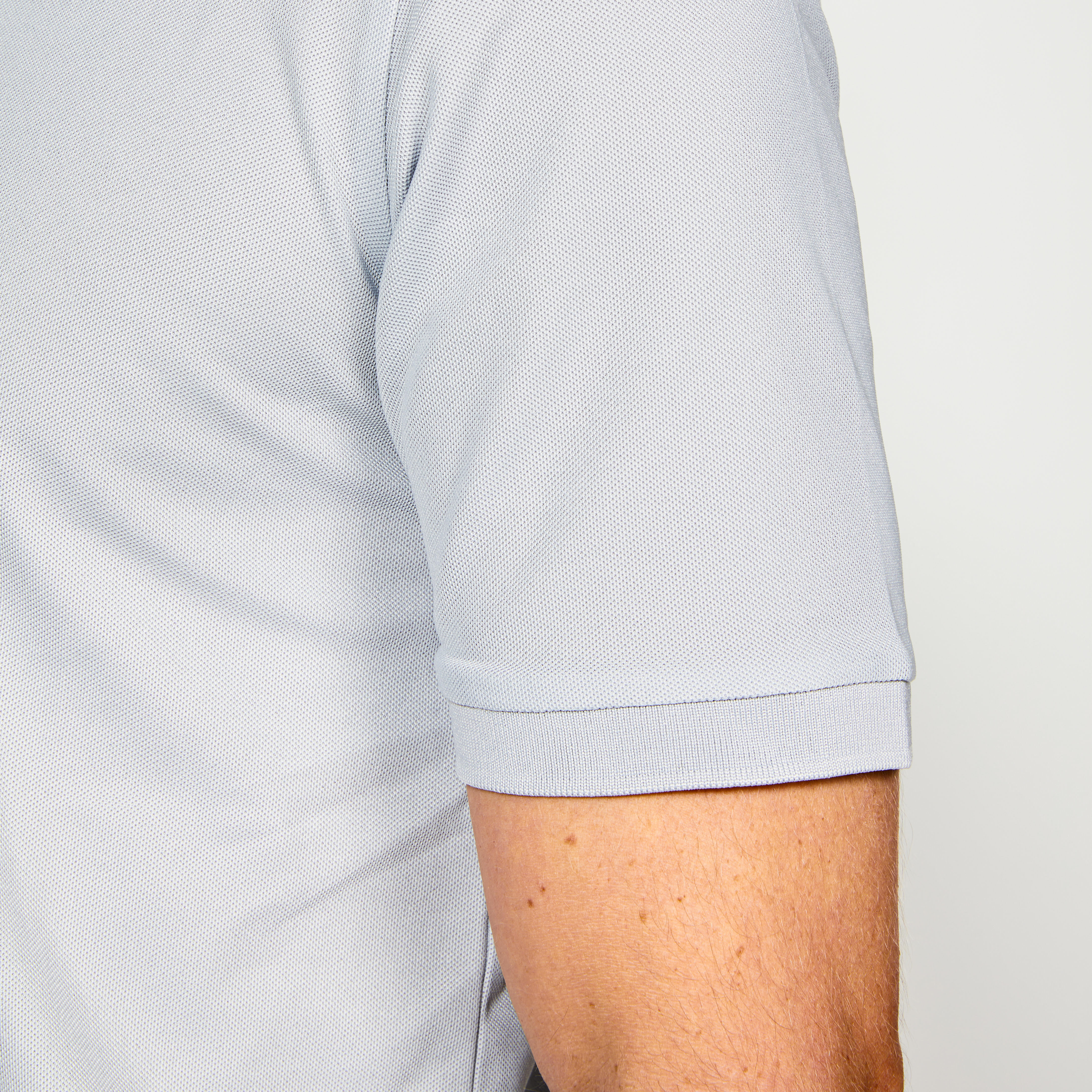 Men's S-S Golf Polo Shirt - WW 500 Grey - INESIS