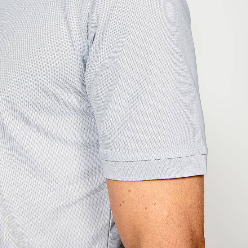 Men's golf short-sleeved polo shirt - WW500 pearl grey