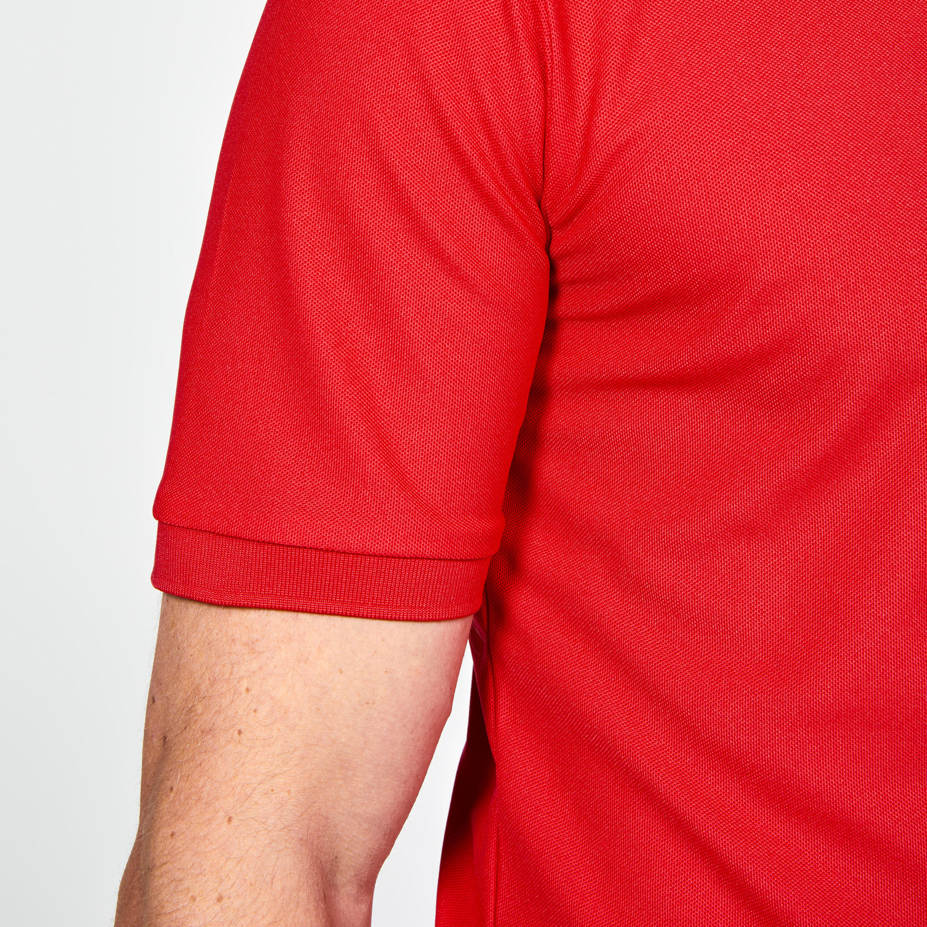 Men's short-sleeved golf polo shirt - WW500 red 3/5