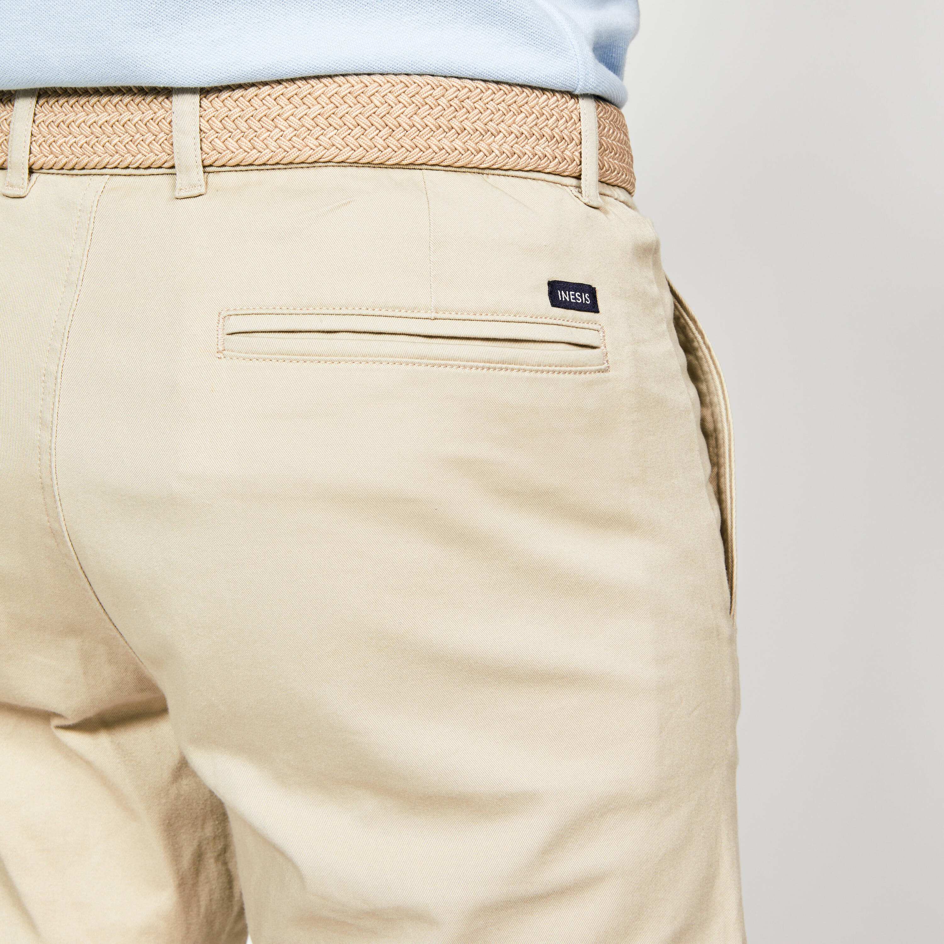 Men's golf cotton chino trousers - MW500 linen -  5