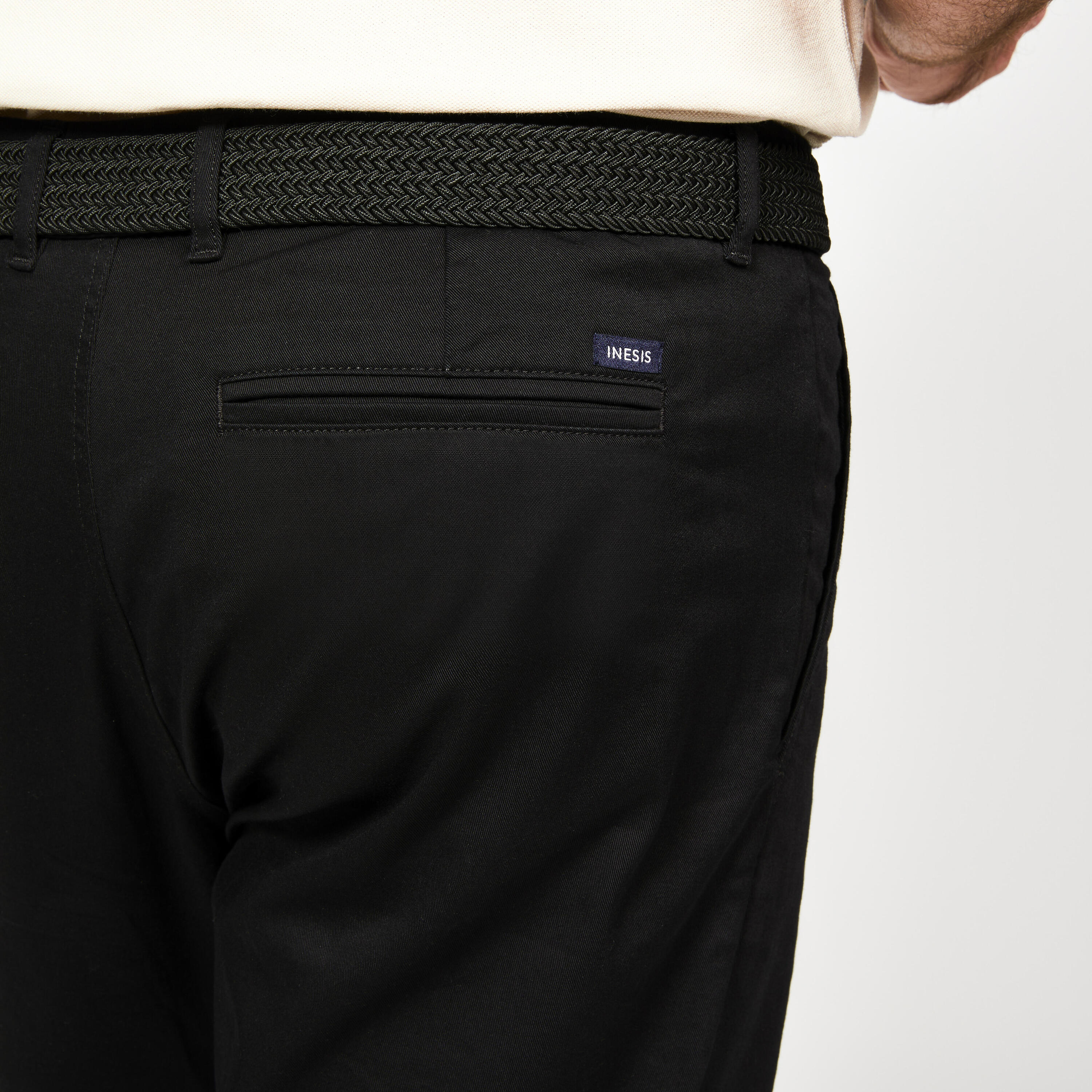 Men's Golf Chino Trousers Cotton - MW500 Black 4/4