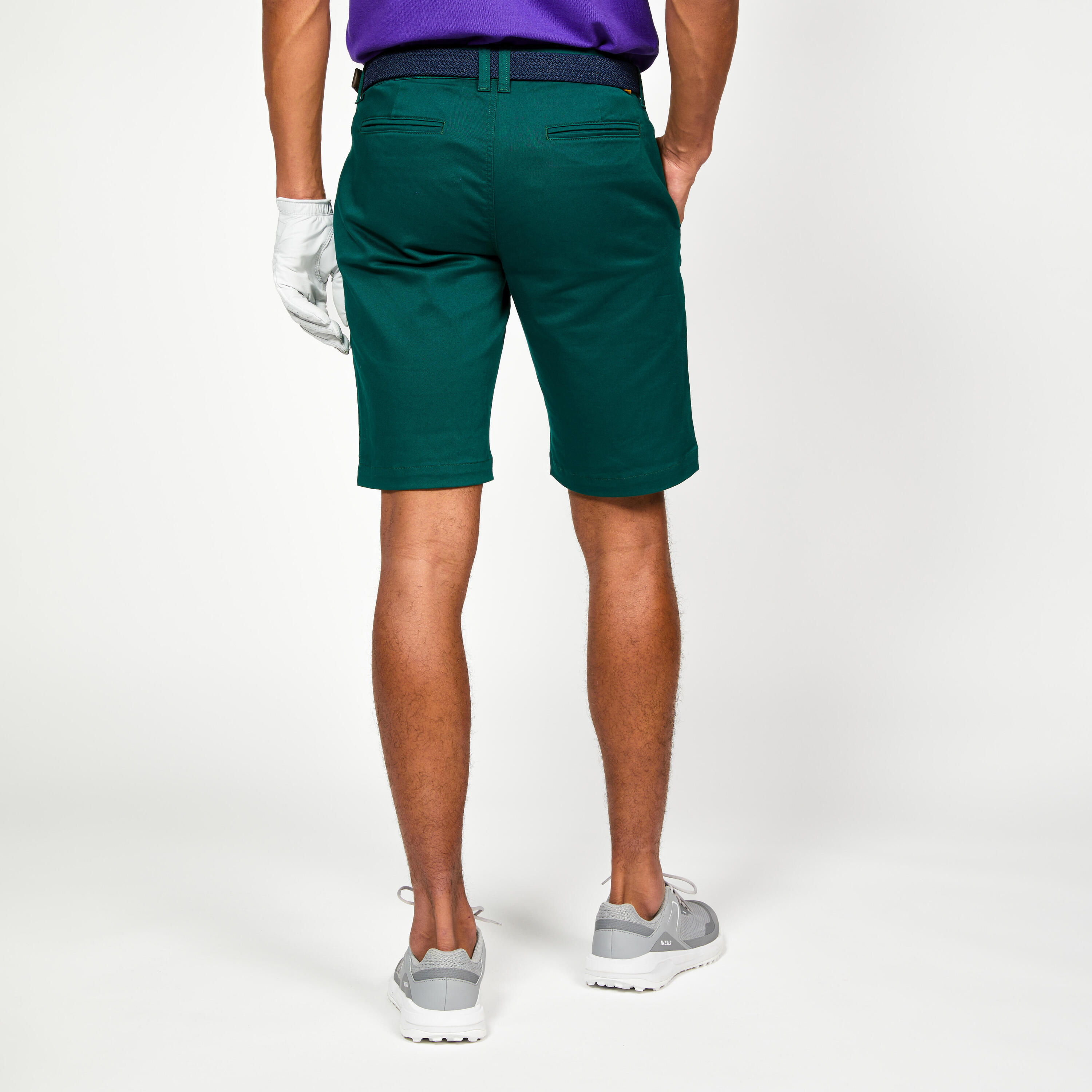 Men's golf chino shorts - MW500 cypress green 2/4