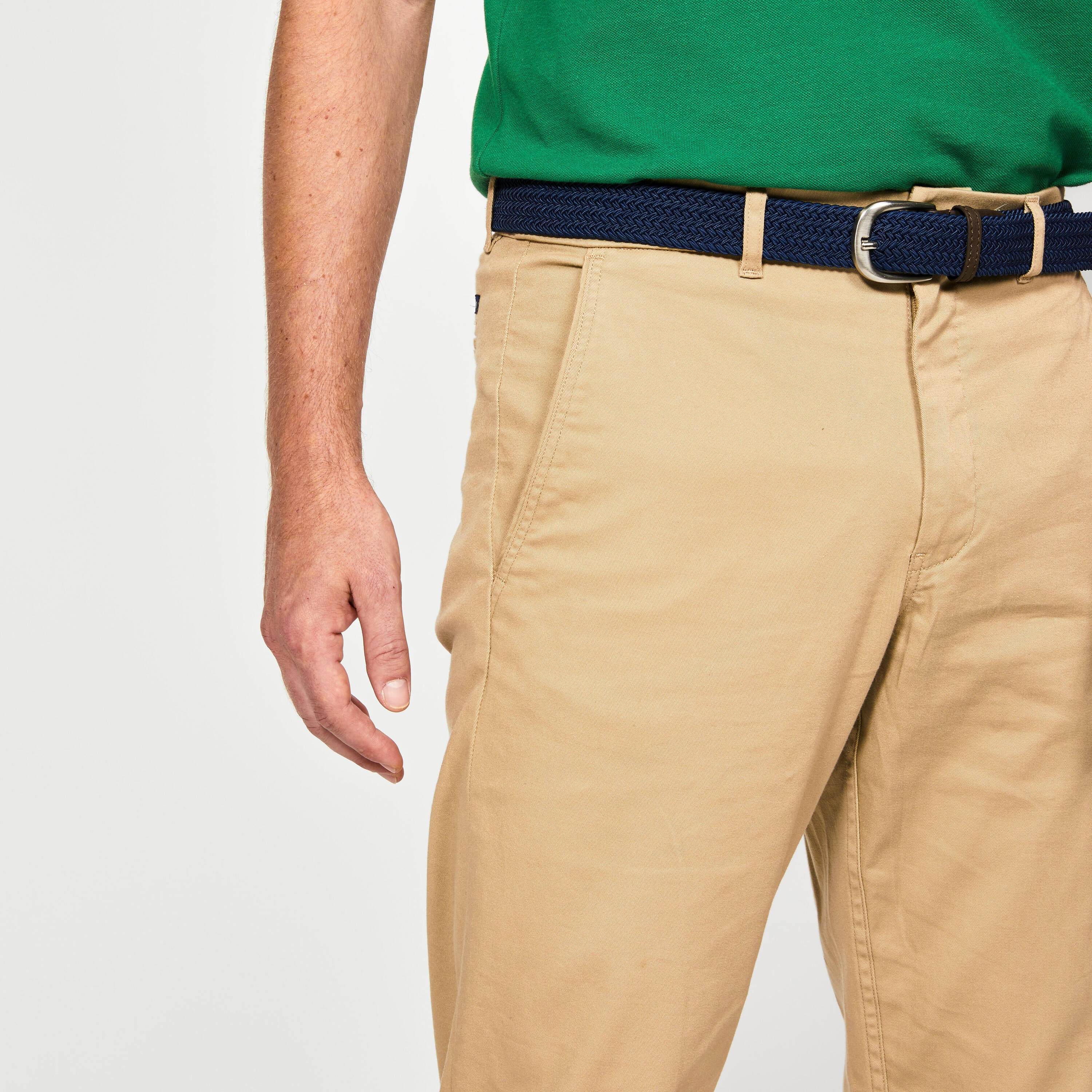 Men's Golf Chino Trousers Cotton, MW500 Beige -  5