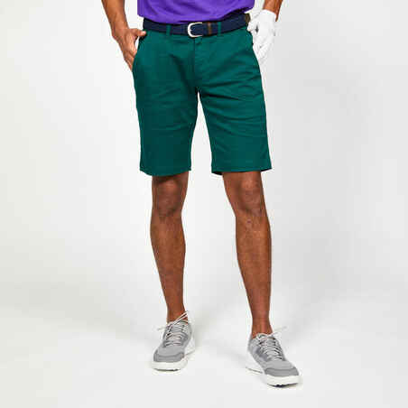Men's golf chino shorts - MW500 cypress green