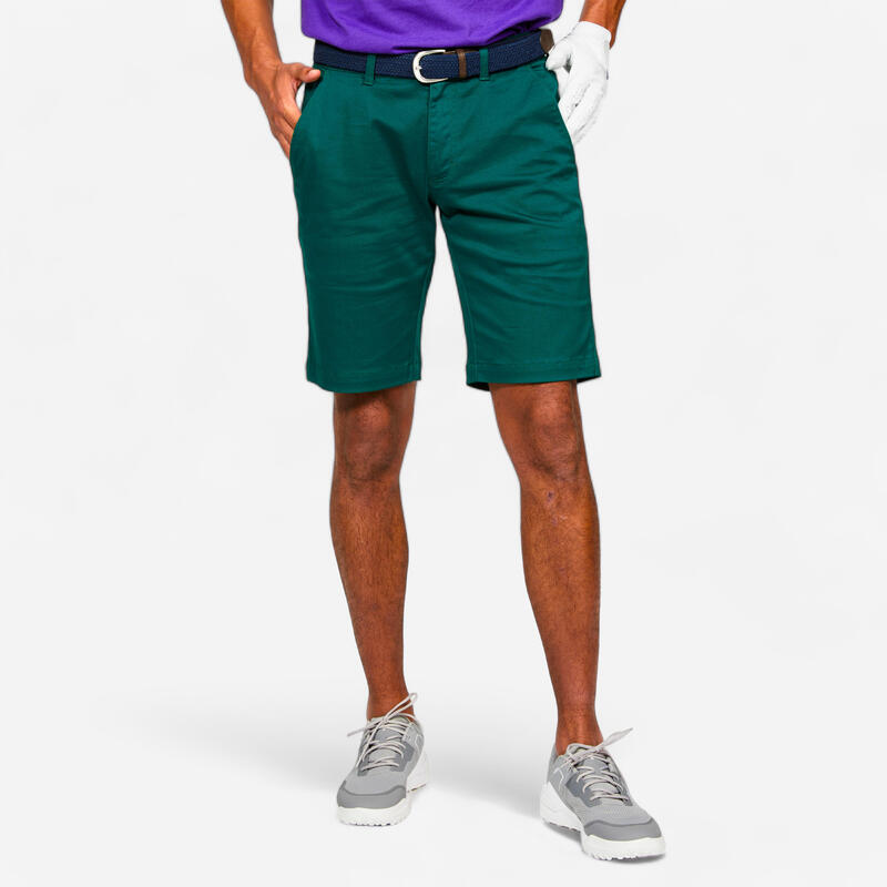 Short chino coton golf Homme - MW500 vert cyprès